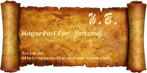 Wagenhoffer Botond névjegykártya